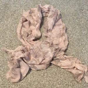 Pink rose sheer scarf/ shawl